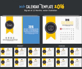 2016 New year desk calendar vector material 70