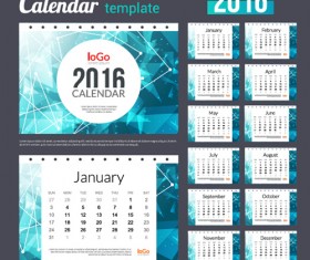2016 New year desk calendar vector material 71