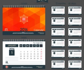 2016 New year desk calendar vector material 73