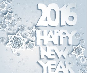 2016 New year with christmas white background vecotr