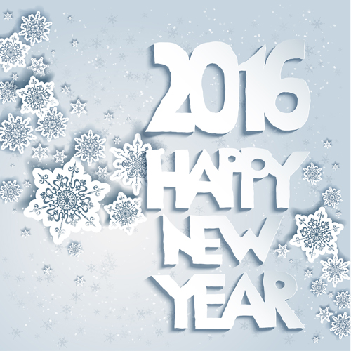 2016 New year with christmas white background vecotr