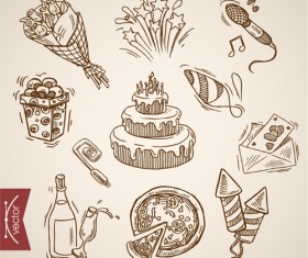 2016 christmas baubles hand drawn vectors set 11