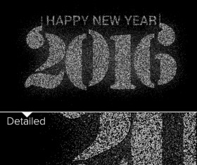 2016 new year design black  vector 03