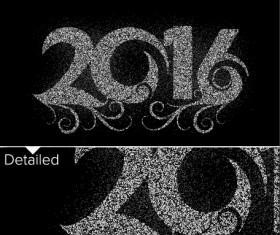 2016 new year design black  vector 07