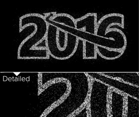 2016 new year design black  vector 08