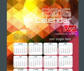 2016 technology calendar template vector 17