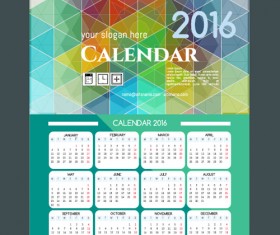 2016 technology calendar template vector 19