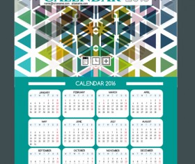 2016 technology calendar template vector 25
