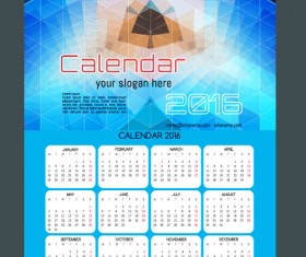 2016 technology calendar template vector 26