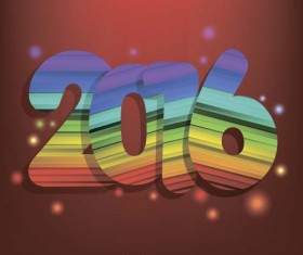 2016 text design with red background vector
