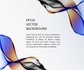 Abstract waves modern background art vectors 14