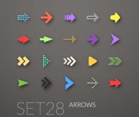 lines arrow icons vector free download