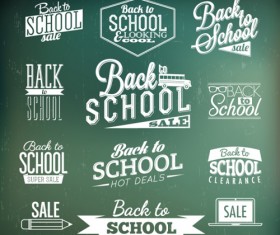 Back to school vintage labels vector