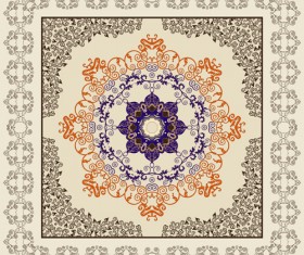 Bandanna pattern ornament design vector material 02