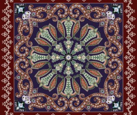 Bandanna pattern ornament design vector material 05