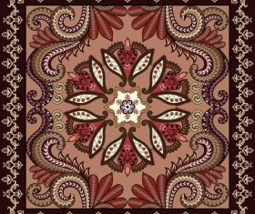 Bandanna pattern ornament design vector material 07