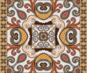 Bandanna pattern ornament design vector material 09