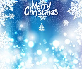 Beautiful snowflake christmas blue background vecor 04