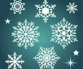 Beautiful snowflake pattern vectors 01
