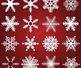 Beautiful snowflake pattern vectors 02