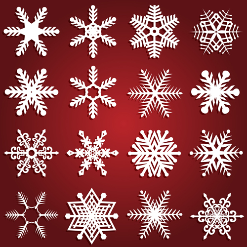 Beautiful snowflake pattern vectors 02