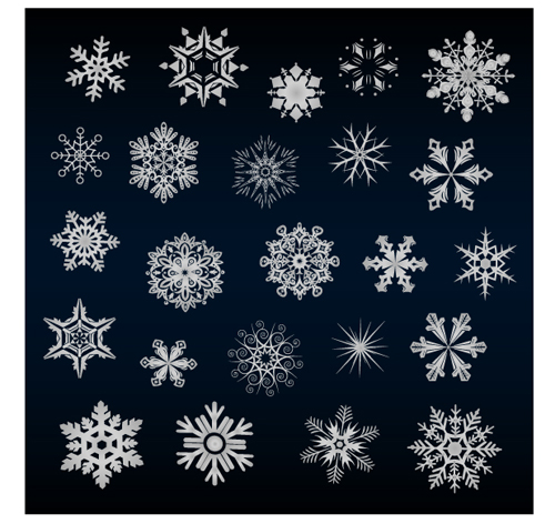 Beautiful snowflake pattern vectors 03