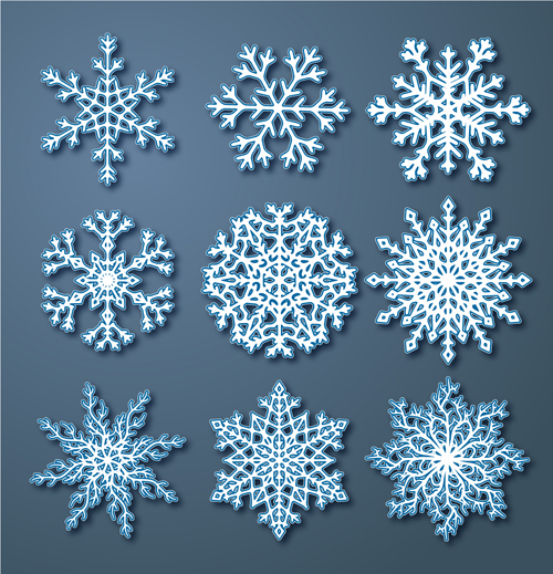 Beautiful snowflake pattern vectors 04