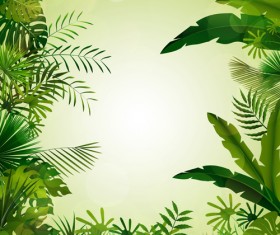 Beautiful tropical scenery vectors graphics 05