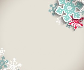 Beautifule paper snowflake christmas vector background 02