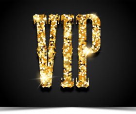 Black VIP cards vector material 01