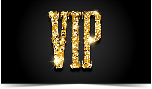Black VIP cards vector material 01