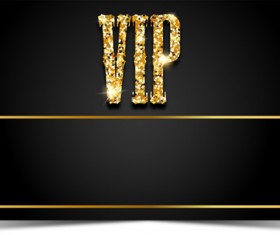 Black VIP cards vector material 02