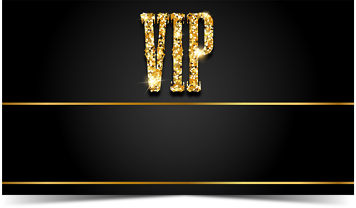Black VIP cards vector material 02