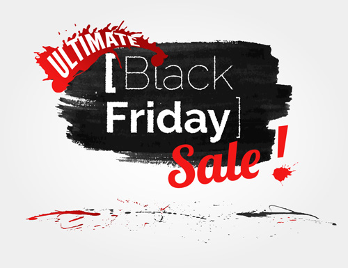 Black friday with ink sale background vector 01