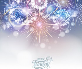 Blurs fireworks background art vector 02