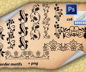 Border floral Photoshop Brushes