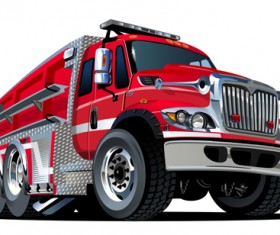 Cartoon fire truck vector material 03