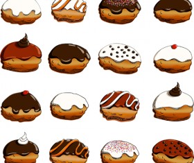 Chocolate pie vector set