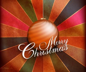Christmas ball with grunge background vector