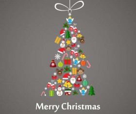 Christmas baubles cute vector material 02