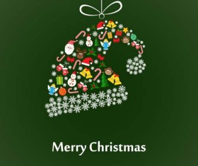 Christmas baubles cute vector material 07