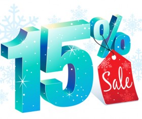 Christmas big sale vector material 02