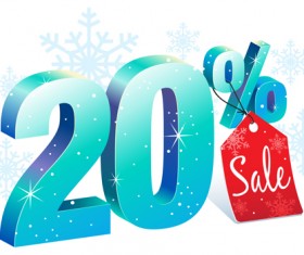 Christmas big sale vector material 03