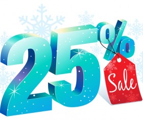 Christmas big sale vector material 04