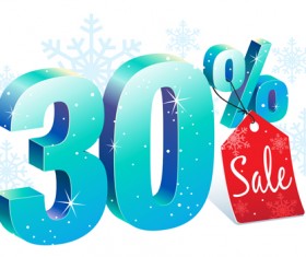 Christmas big sale vector material 05