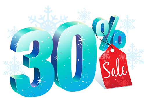 Christmas big sale vector material 05