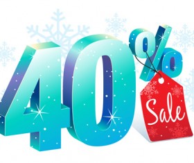 Christmas big sale vector material 06