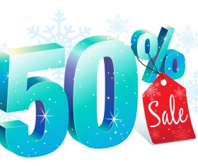 Christmas big sale vector material 07