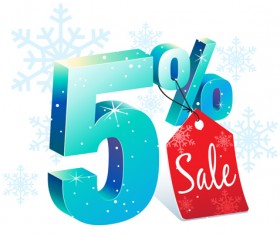 Christmas big sale vector material 08