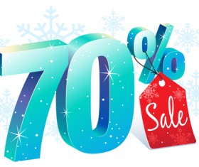 Christmas big sale vector material 09